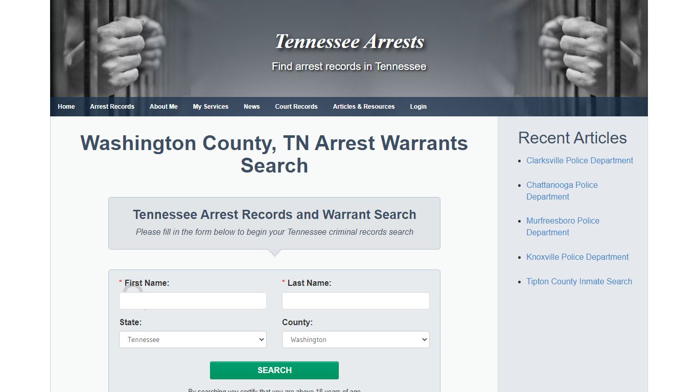 Washington County, TN Arrest Warrants Search - Tennessee Arrests